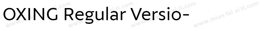 OXING Regular Versio字体转换